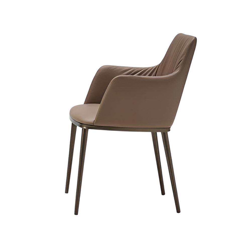 Max Deluxe Dining Armchair: Metal Base