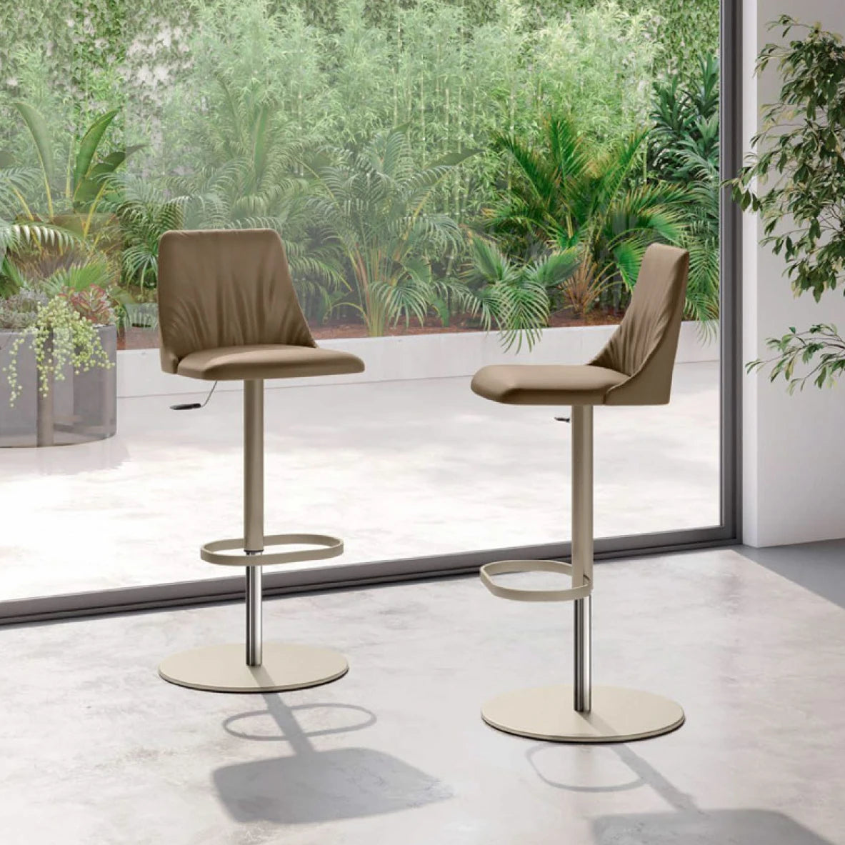 Max Deluxe Height Adjustable Bar Stool: Swivel Base