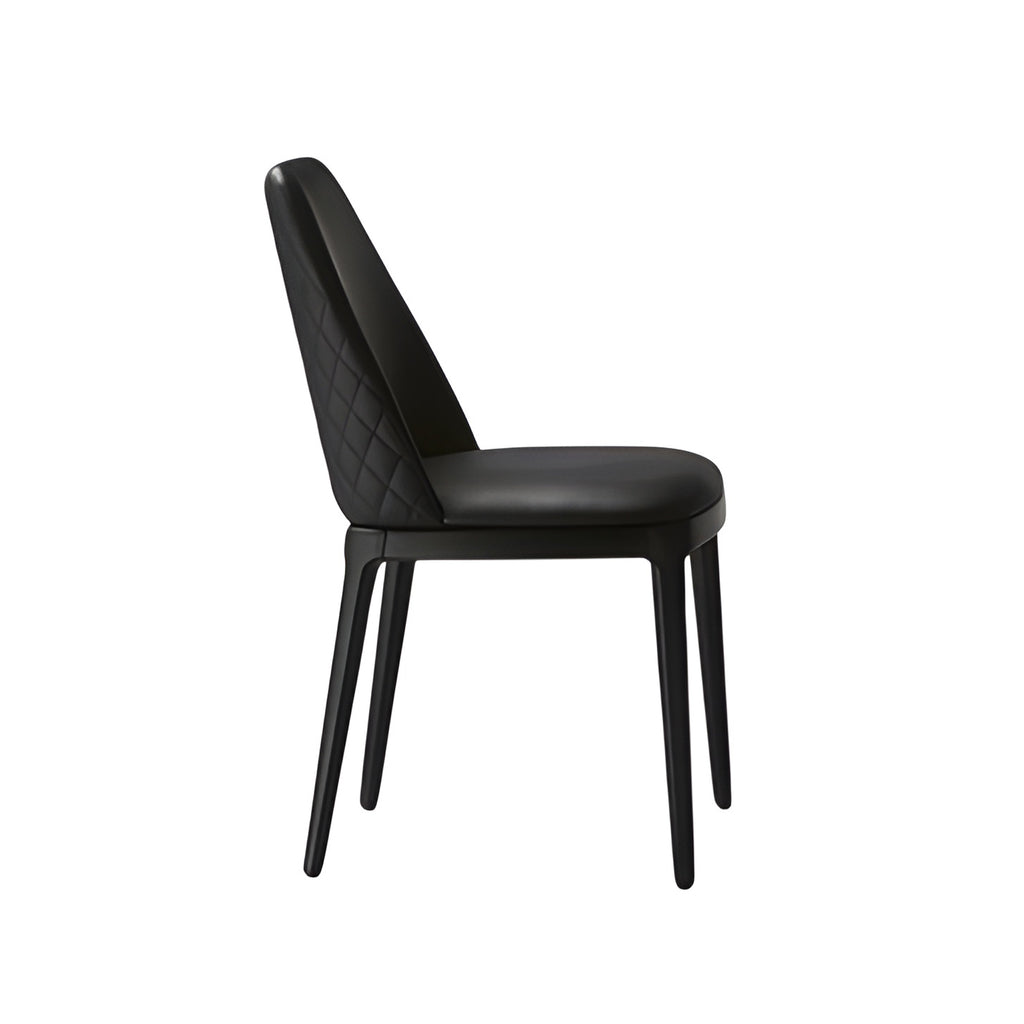 Max Diamond Dining Chair: Wooden Base