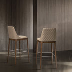 Max Diamond Bar + Counter Stool: Wooden Base
