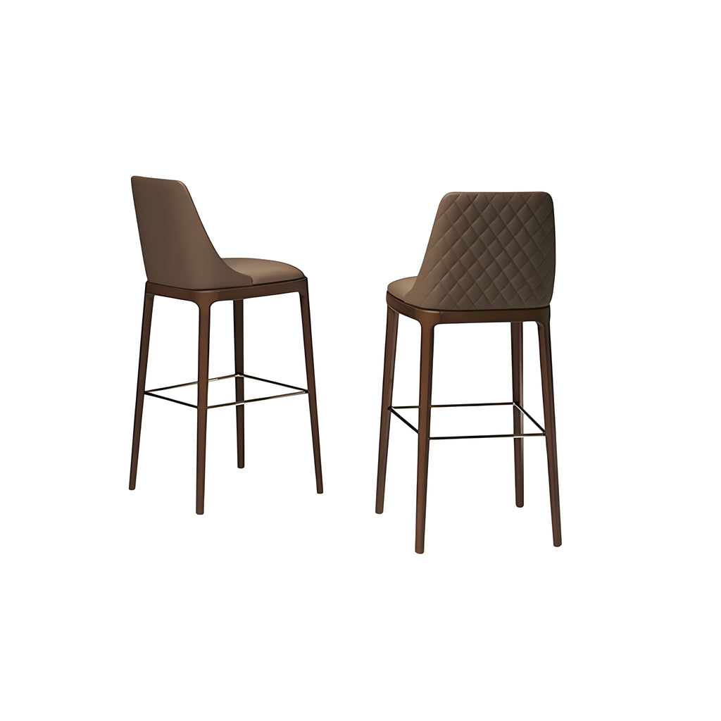 Max Diamond Bar + Counter Stool: Wooden Base