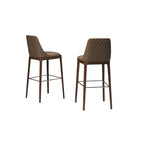 Max Diamond Bar + Counter Stool: Wooden Base