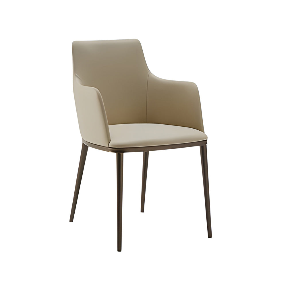 Max Dining Armchair: Metal Base