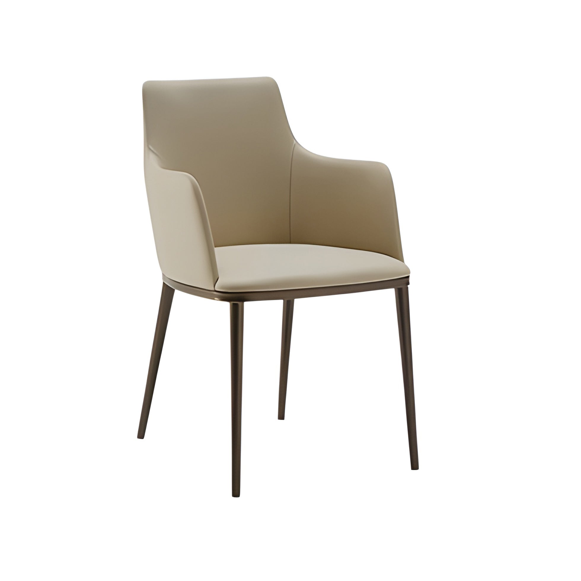 Max Dining Armchair: Metal Base