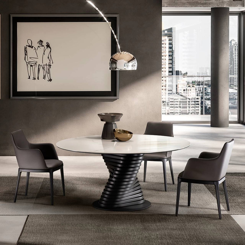 Max Dining Armchair: Wooden Base