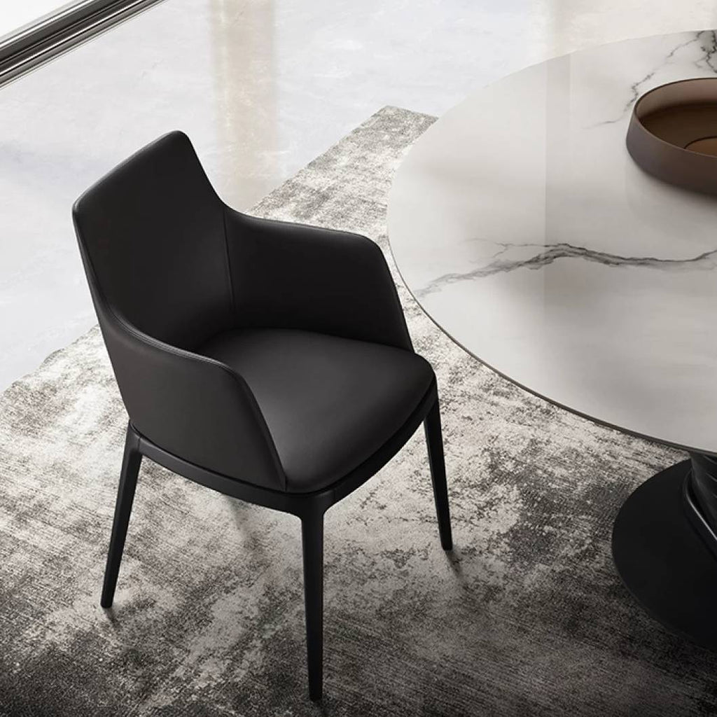 Max Dining Armchair: Wooden Base