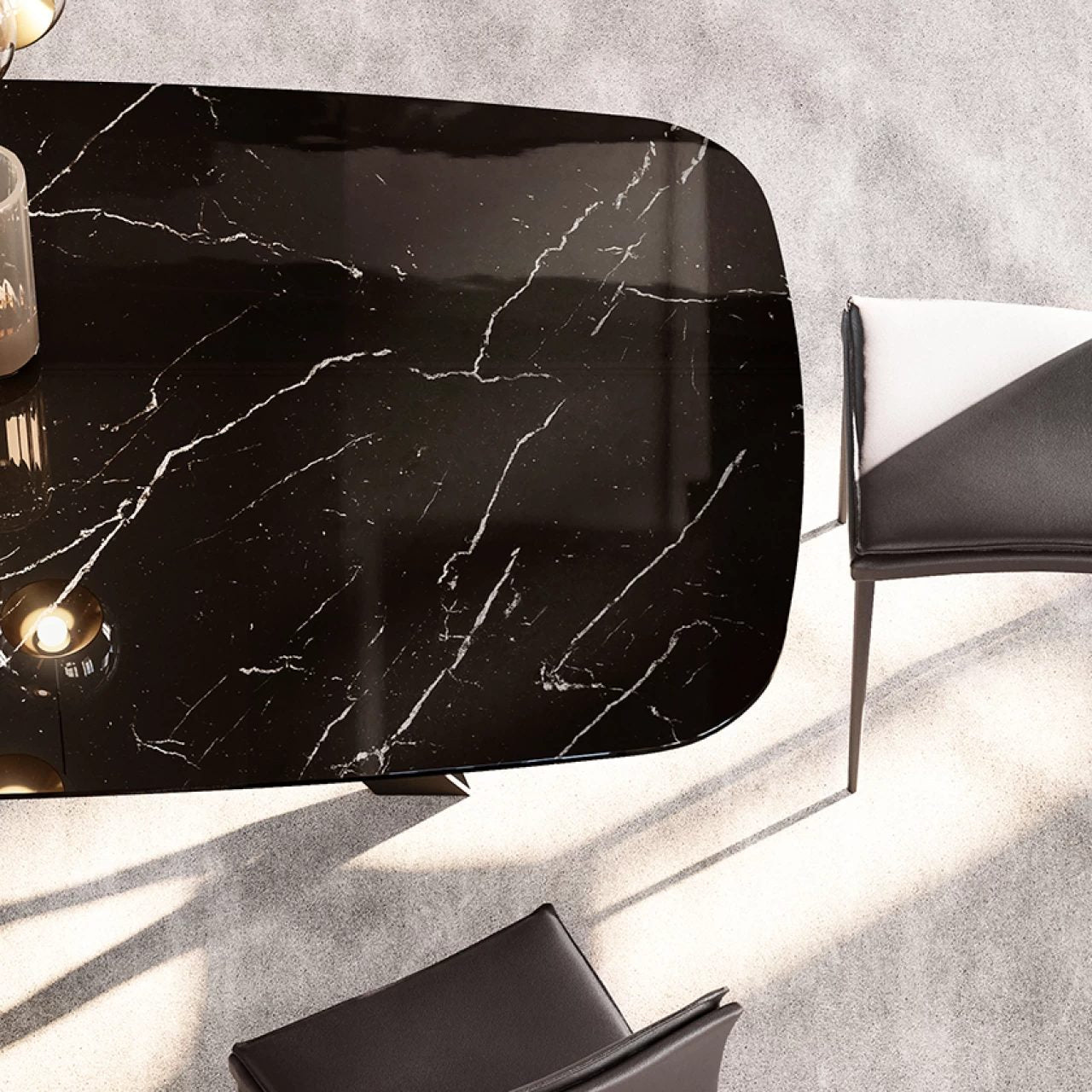 Noa Dining Table: Marble Top