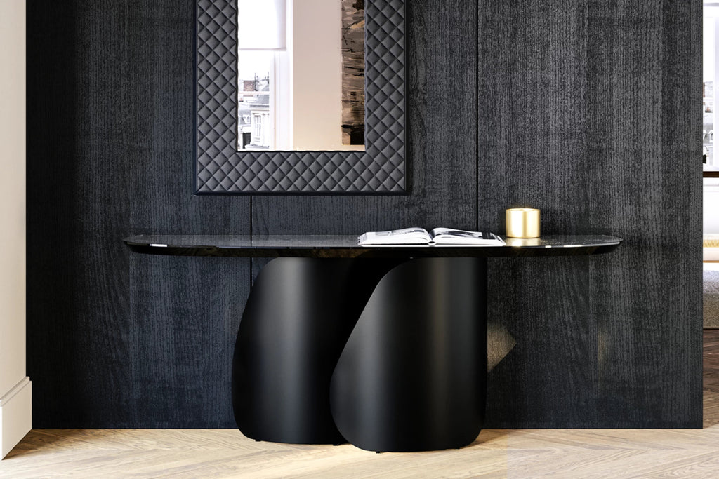 Onda Console Table: Glass Top
