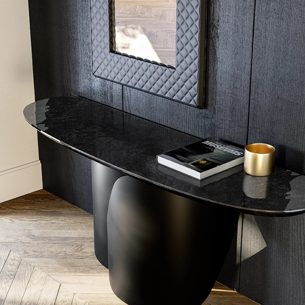 Onda Console Table: Glass Top