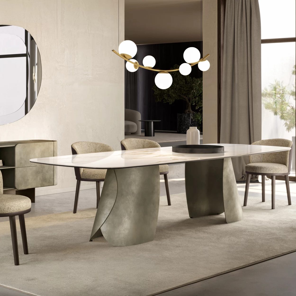 Perla Dining Table: Ceramic Top