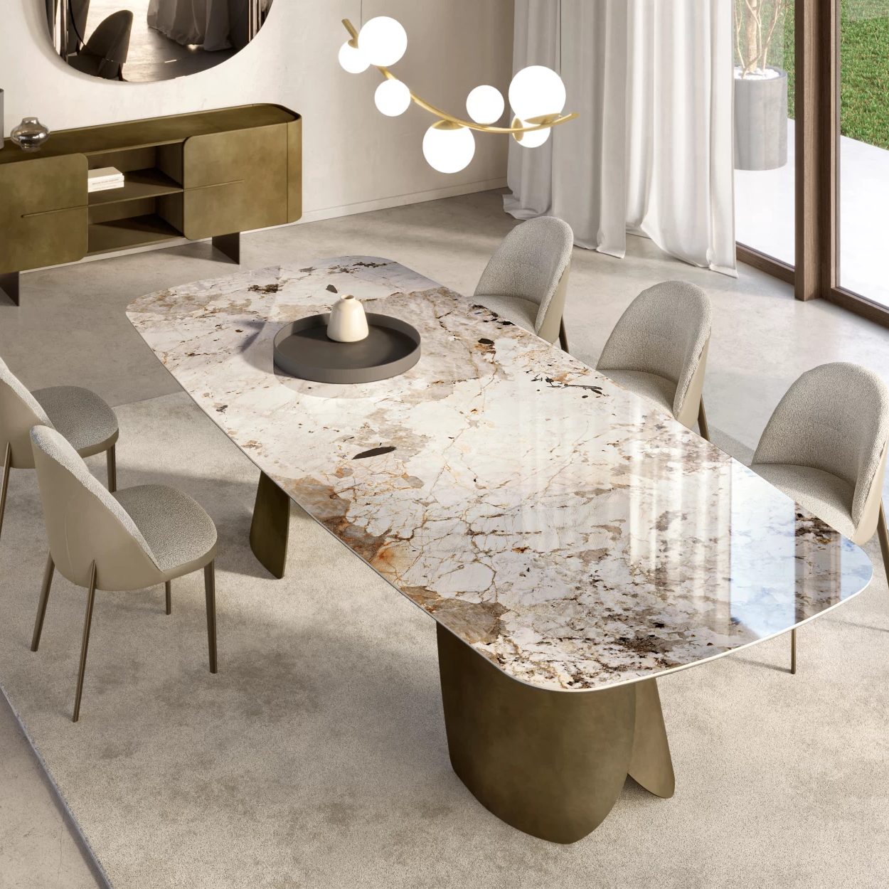 Perla Dining Table: Ceramic Top