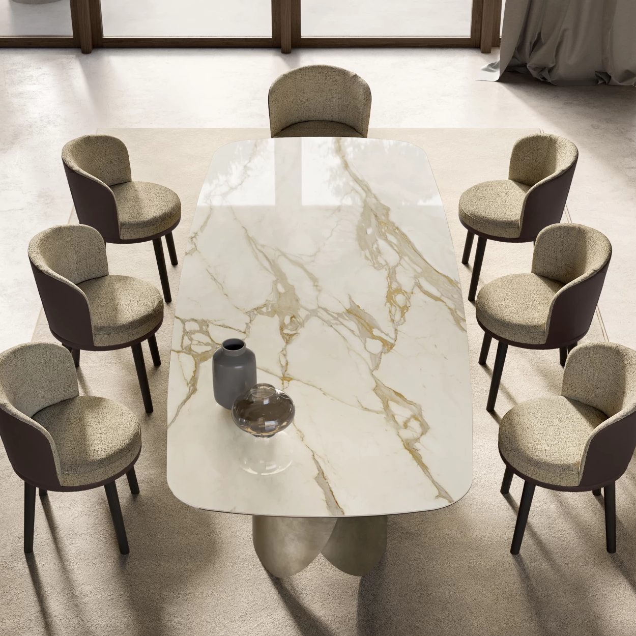 Perla Dining Table: Ceramic Top