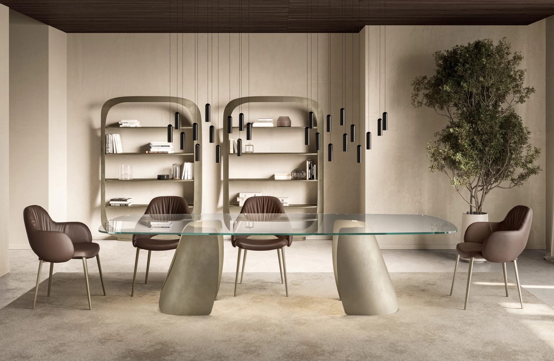 Perla Dining Table: Glass Top