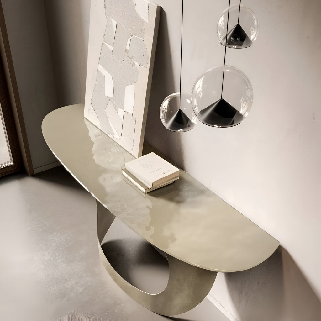 Polifemo Console Table: Glass Top