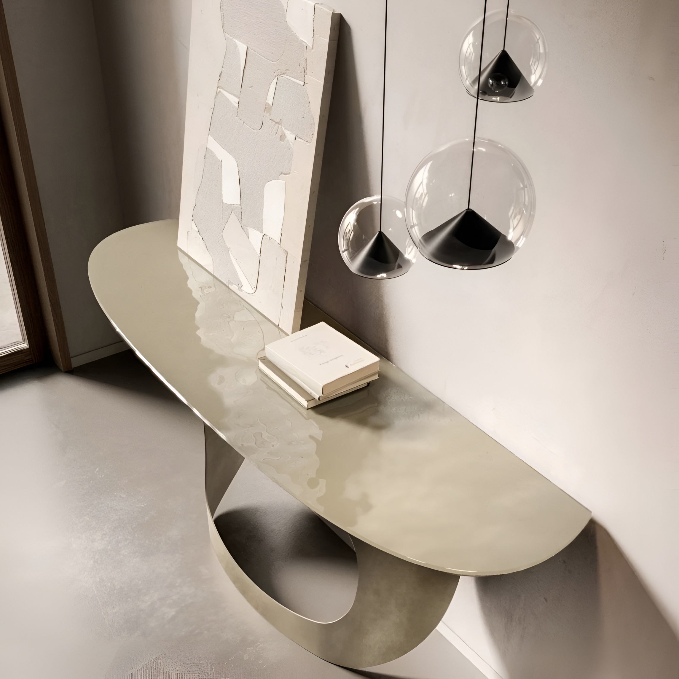 Polifemo Console Table: Glass Top