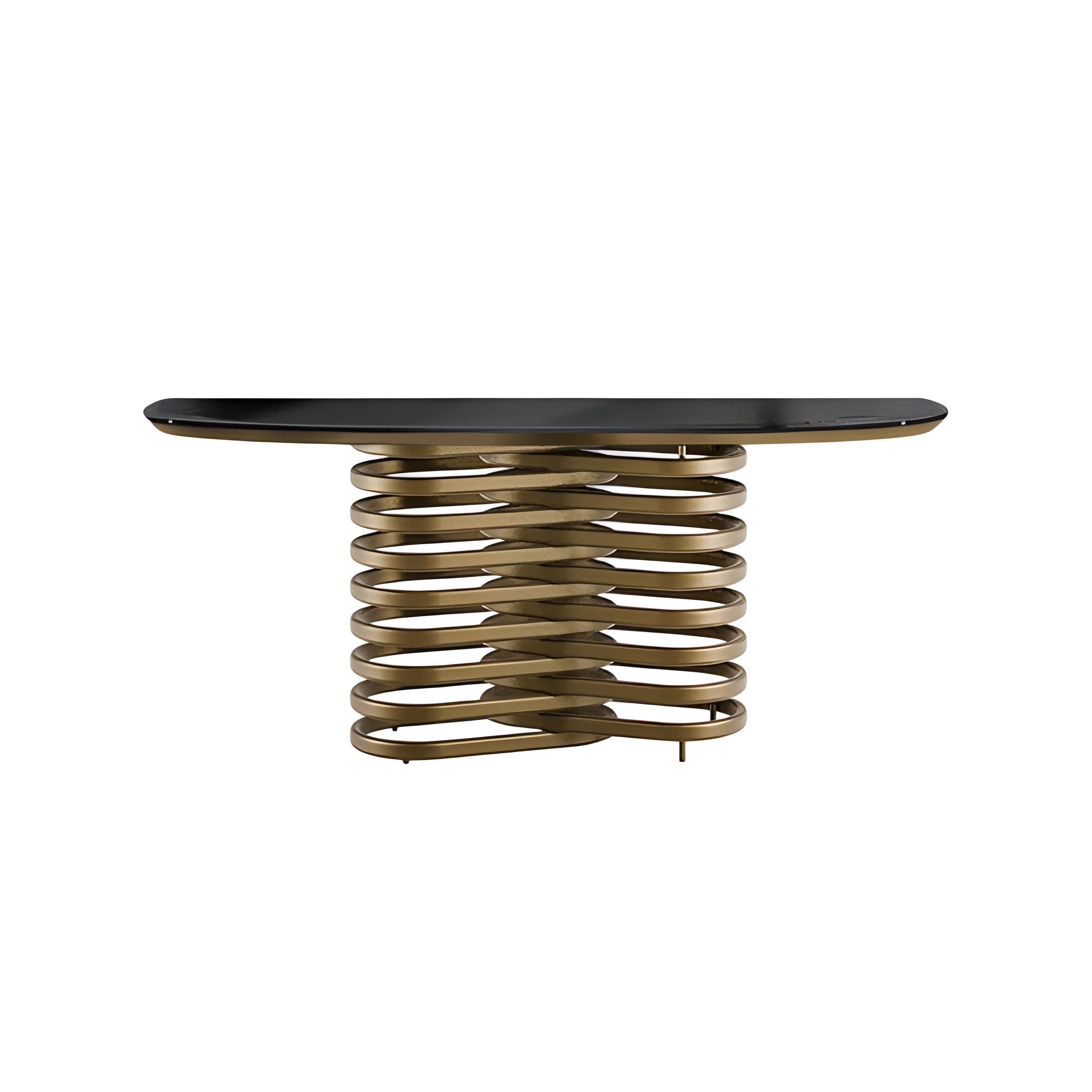 Rotolo Console Table: Glass Top