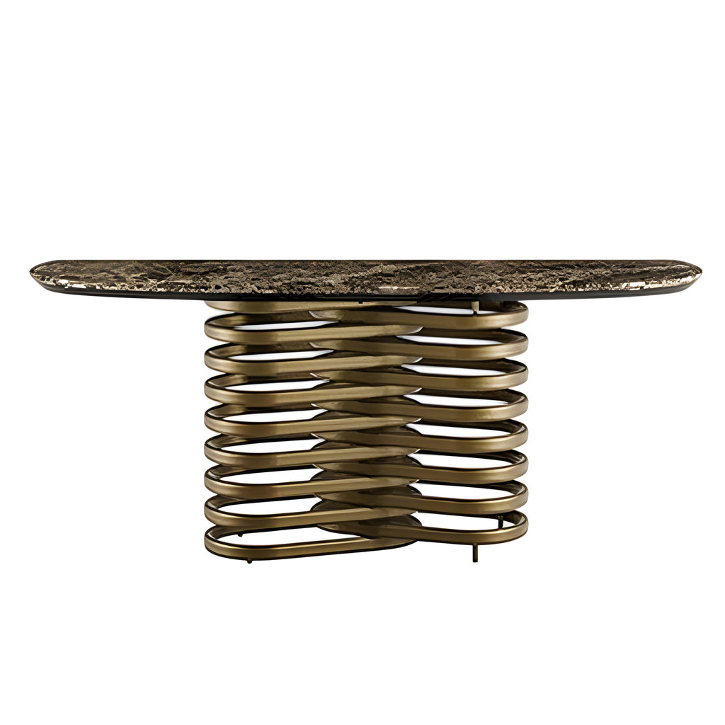 Rotolo Console Table: Marble Top