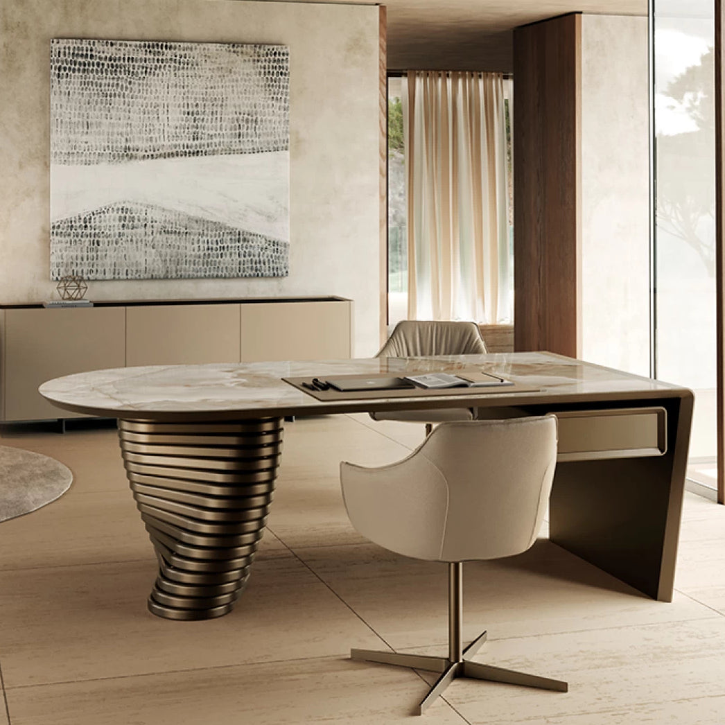 Rotolo Desk: Ceramic Top