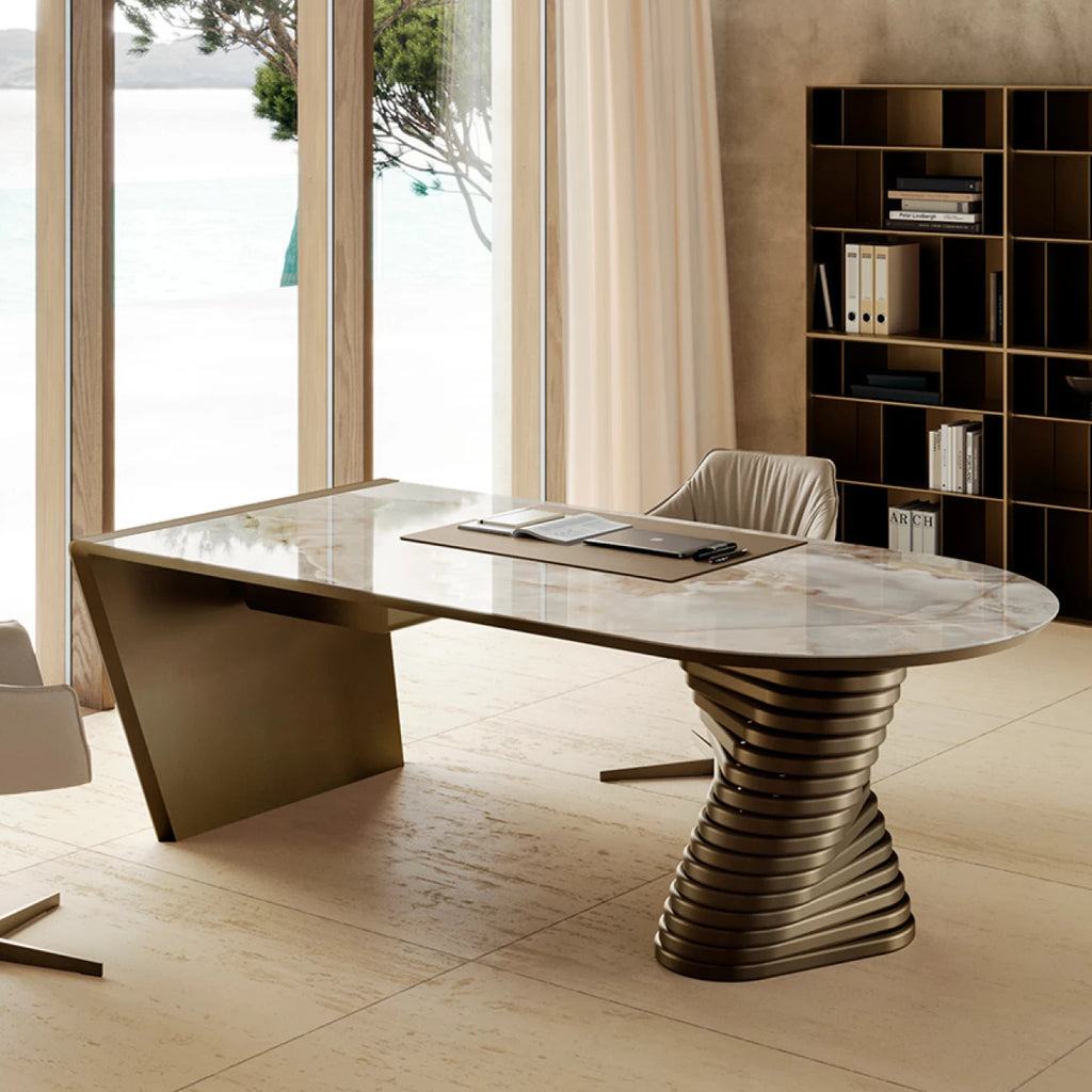 Rotolo Desk: Ceramic Top