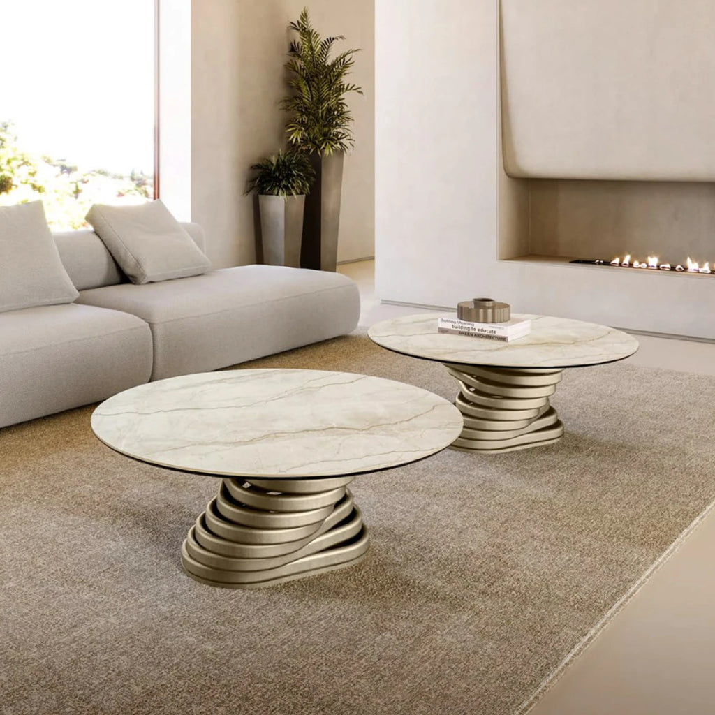 Rotolo Low Coffee Table: Ceramic Top