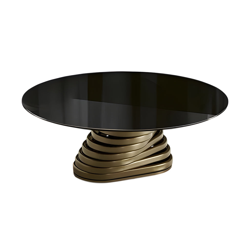 Rotolo Low Coffee Table: Glass Top