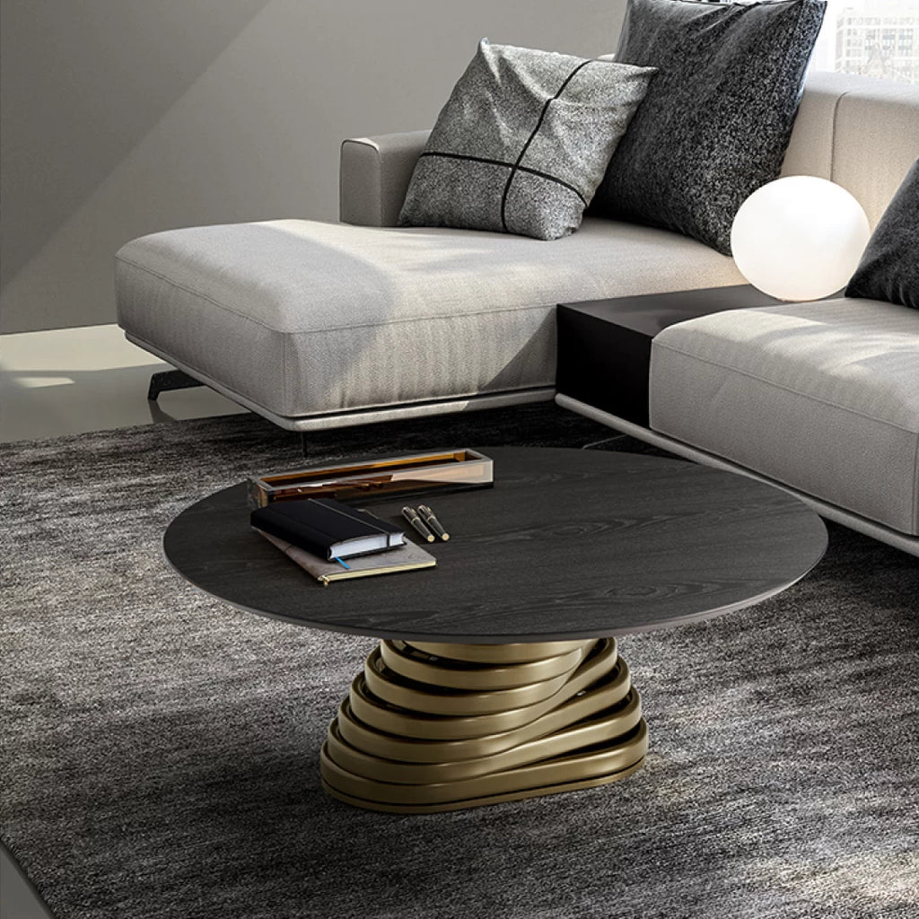 Rotolo Low Coffee Table: Wooden Top