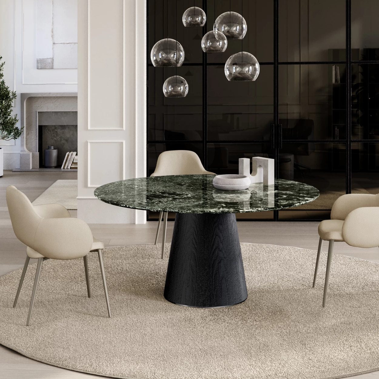 Teo Dining Table: Marble Top