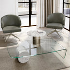 Tor Low Coffee Table: Glass Top
