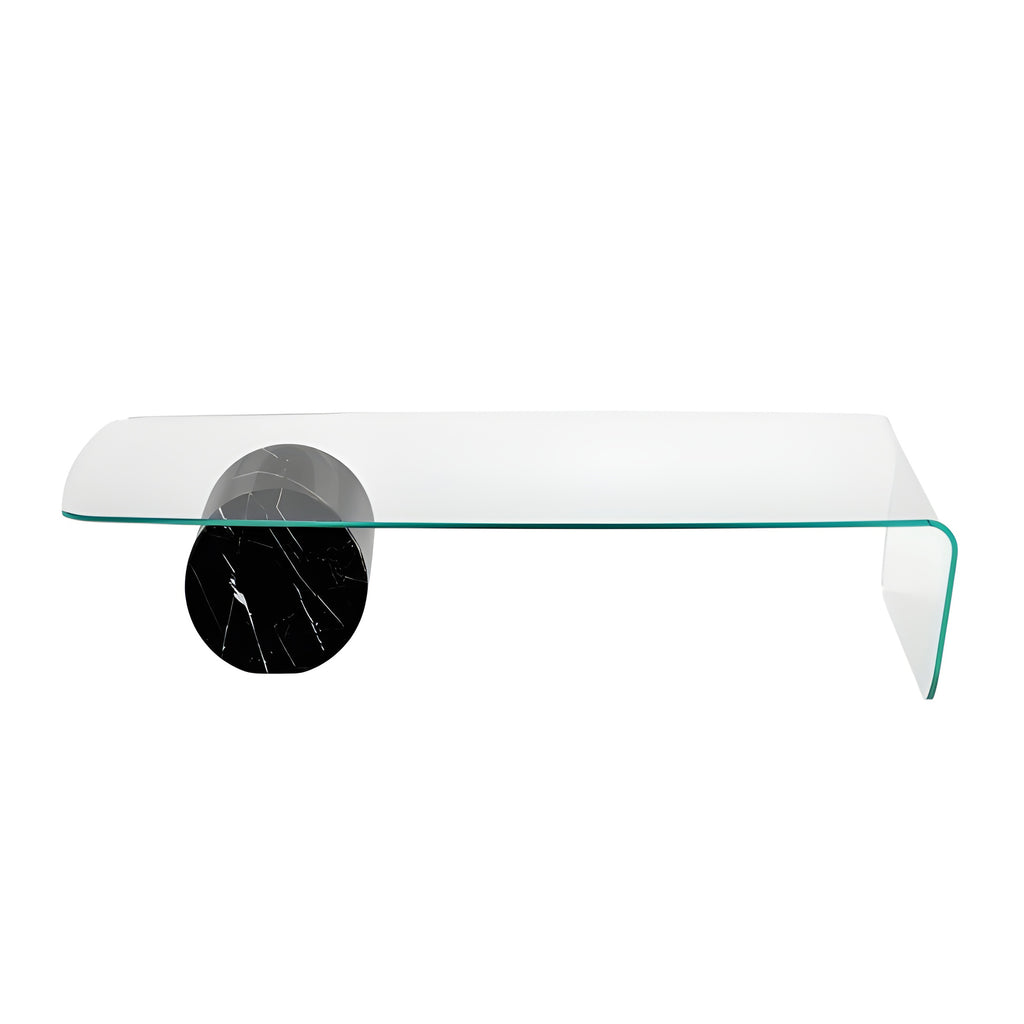 Tor Low Coffee Table: Glass Top