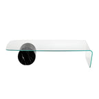 Tor Low Coffee Table: Glass Top