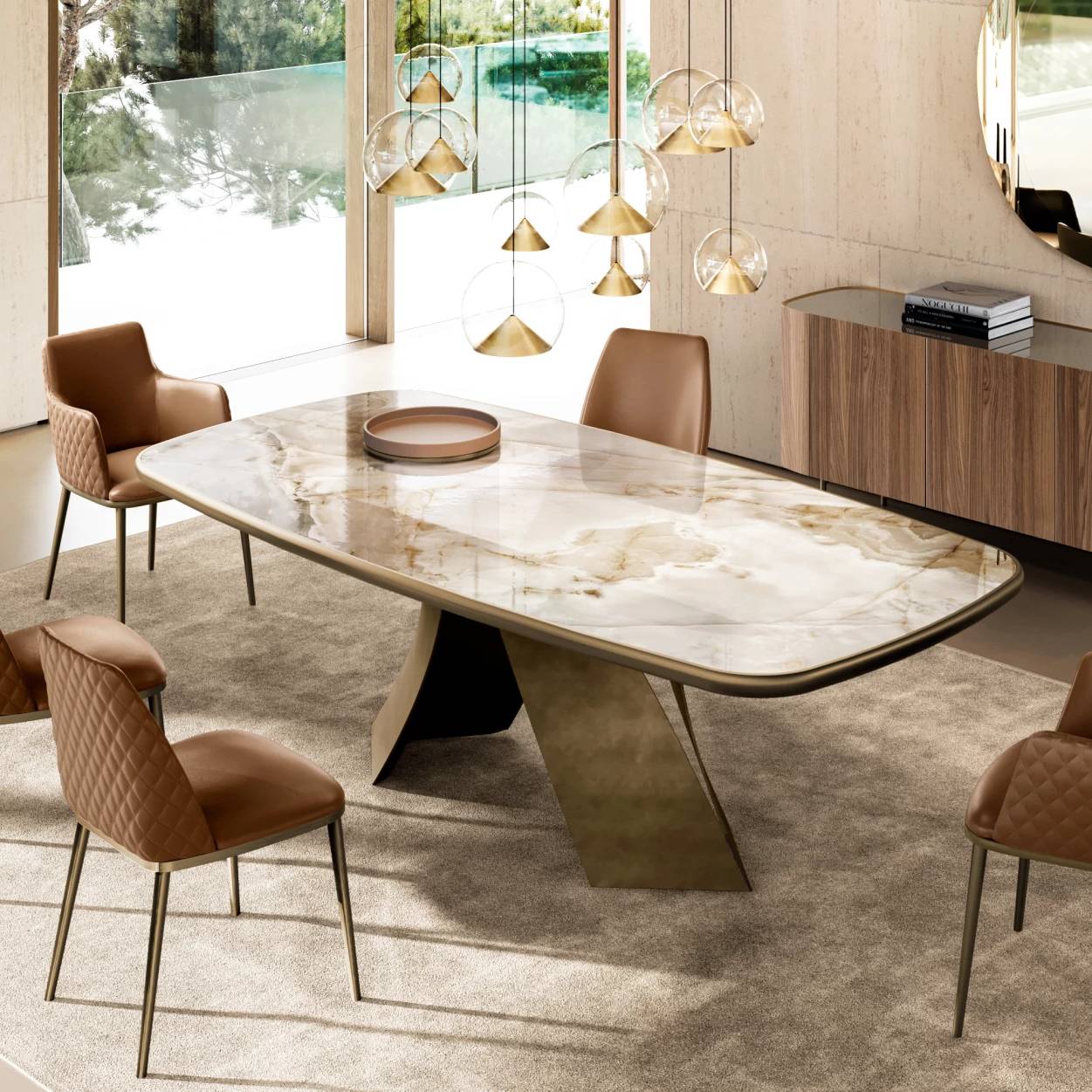 Twist Dining Table: Ceramic King Top