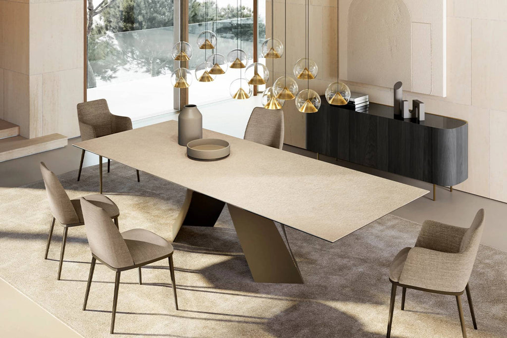 Twist Dining Table: Ceramic Top