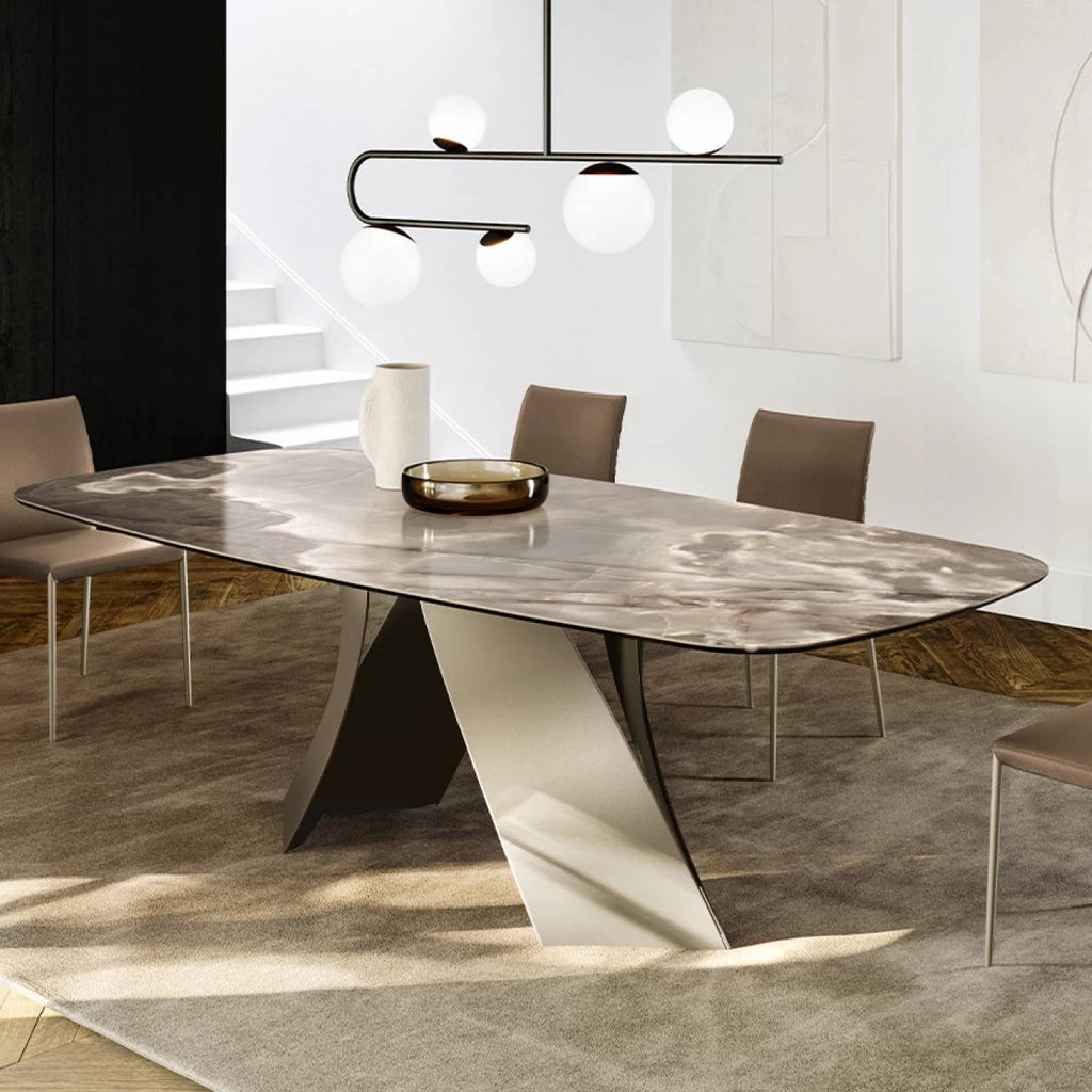 Twist Dining Table: Ceramic Top