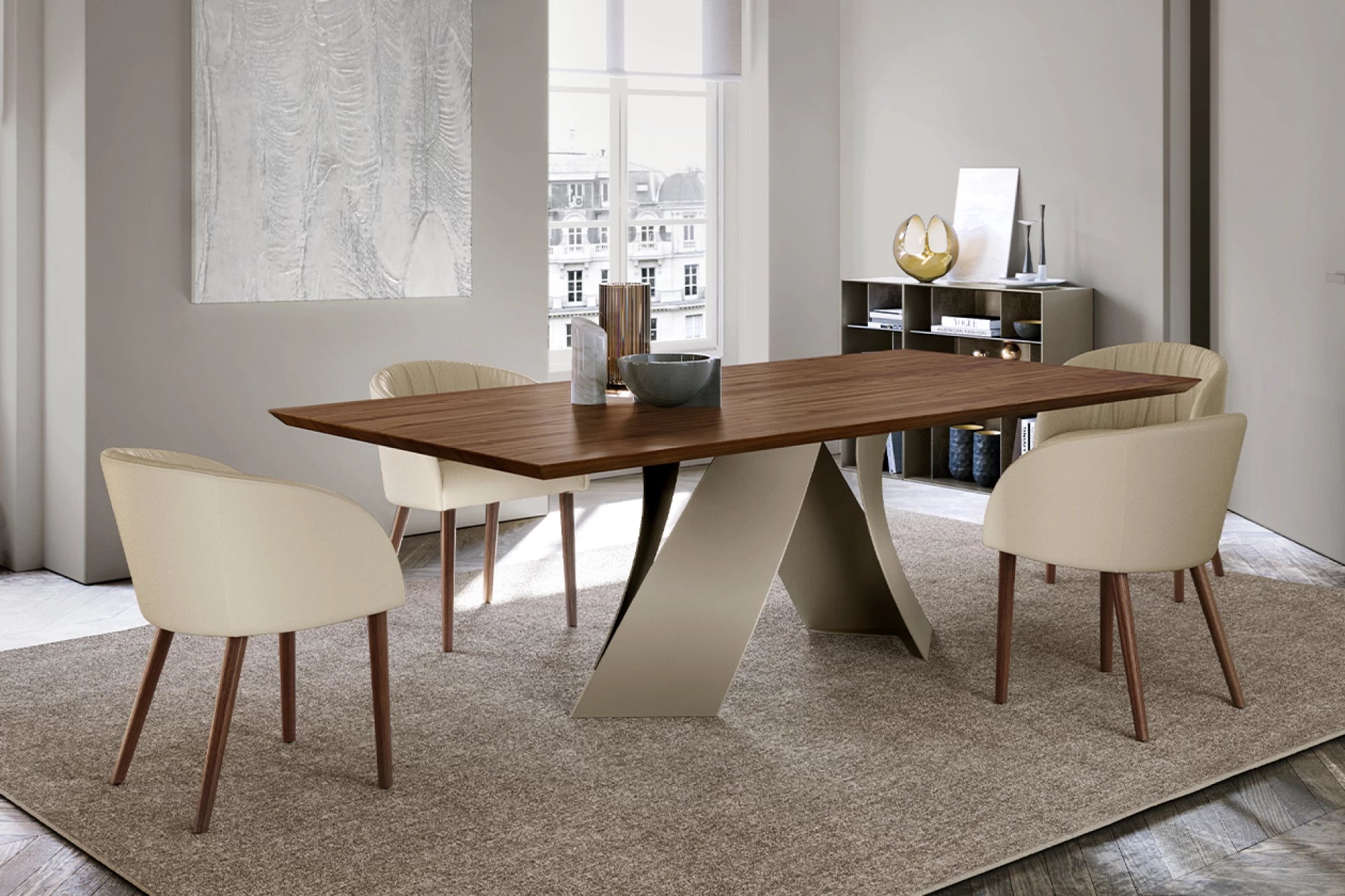 Twist Dining Table: Wood Top