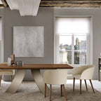 Vulcano Dining Armchair: 4 Wooden Legs