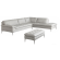 Pavoncello Italia 030804 DiGenoa 2pc sofa chaise w/bench