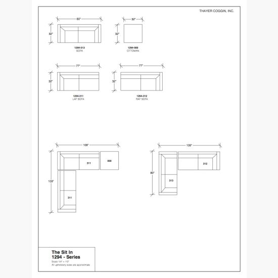 Thayer Coggin - Design Classic - Sectional - #1076 - MILO BAUGHMAN