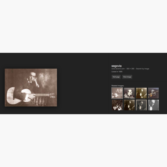 Vintage Andre Segovia 1930's Personalized & Autographed Photo