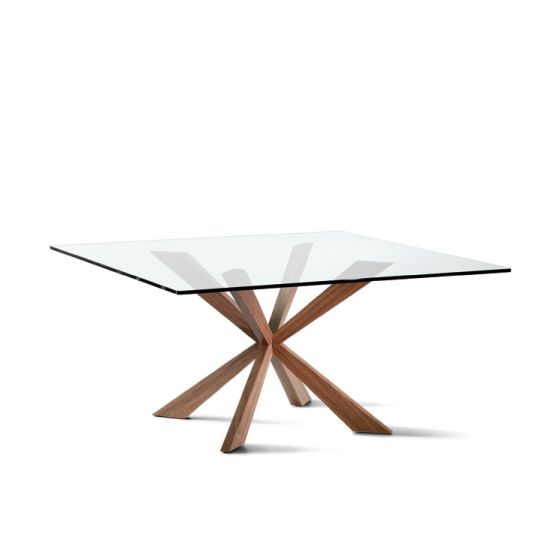 Cattelan Italia Spyder Dining Table Square Wood Base 