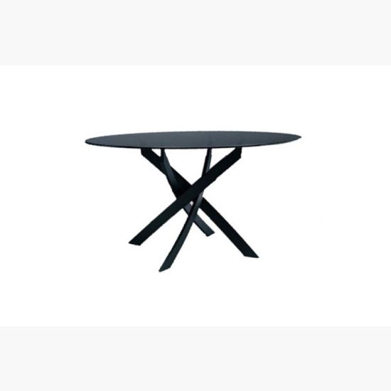 Bontempi Barone Round Dining Table BROWN FINISH 01.58 www.wassersfurniture.com