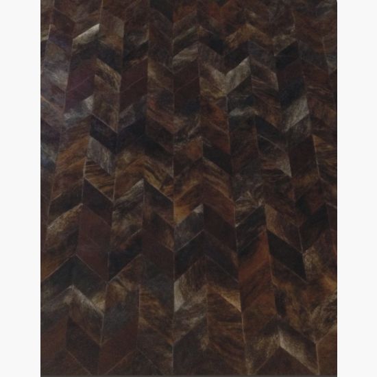 Chevron Hair on Hide Area Rug in Brown www.wassersfurniture.com