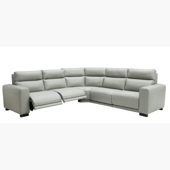 Pavoncello Italia 030804 DiVenice Sectional with dual power and stationery options