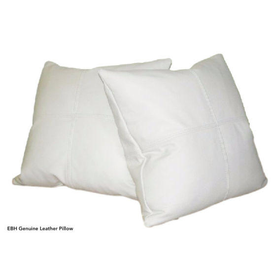 Pair Genuine Leather with Feather Down Filled Pillows SHOWROOM SAMPLE SALE