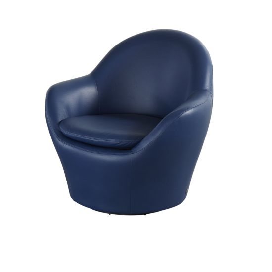 American Leather - Feliz - Swivel - Accent Chair - Capri Ocean - Leather - IN STOCK - ON DISPLAY