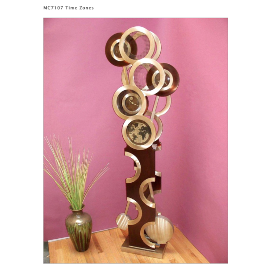 Interactive Motion Floor Clock - Time Zones