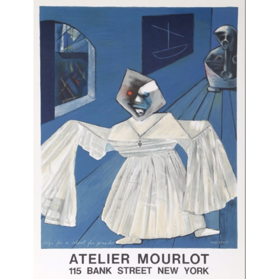 Max Ernst - Sign for a School for Pirates - Atelier Mourlot Lithograph Poster
