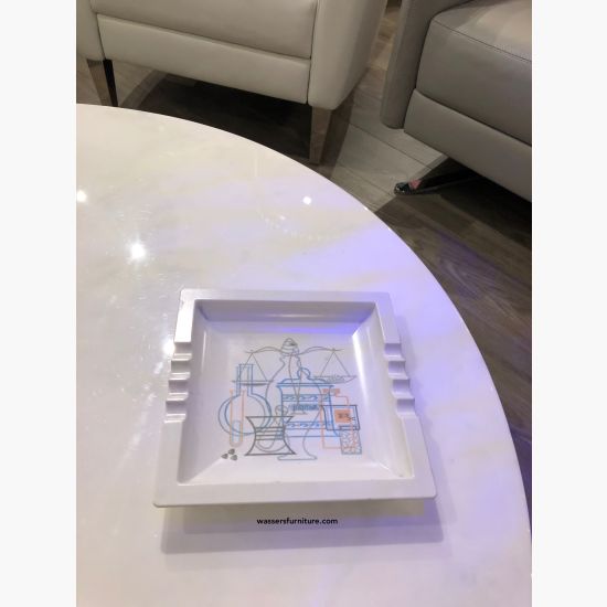 Mid Century Nicotina Melamine RX Pharmacy Ashtray 
