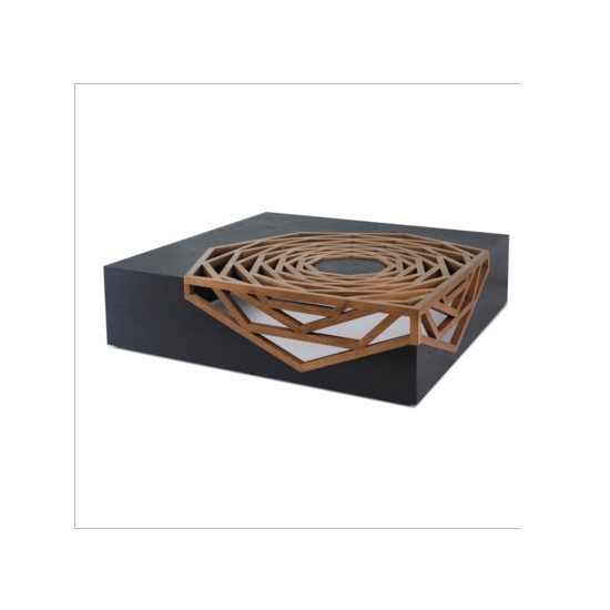 Oggetti Hanako Cocktail Table - BLACK / NATURAL - FREE SAME DAY PICKUP** - FREE NEXT DAY QUICKSHIP - NO TAX*