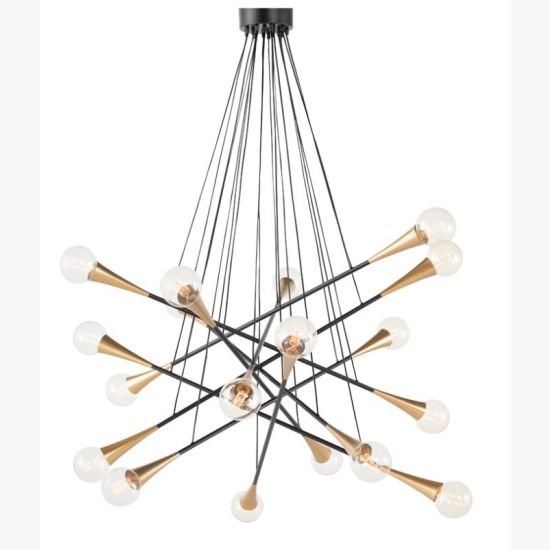 Lighting Pendant in black and brass