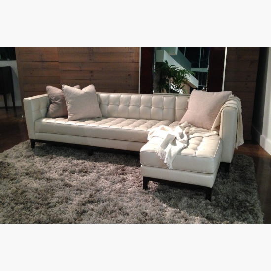 American Leather Luxe Sectional in Toasted Marshmallow IN STOCK AND ON DISPLAY